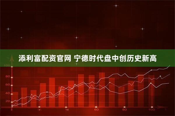 添利富配资官网 宁德时代盘中创历史新高